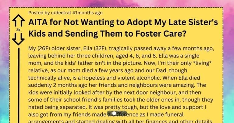 Woman Sends Sister’s Kids to Foster Care Because She Doesn’t Want to Adopt Them