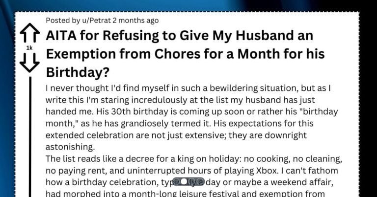 Wife Outraged by Husband’s Birthday Month Extravaganza