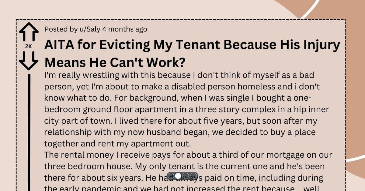 Pregnant Woman Wants To Evict Disabled Tenant